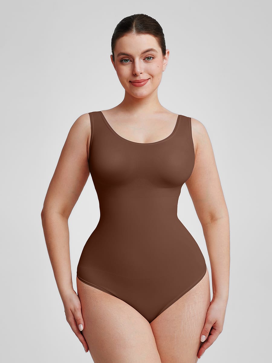 Eco-Friendly Seamless Belly Control Thong Bodysuit