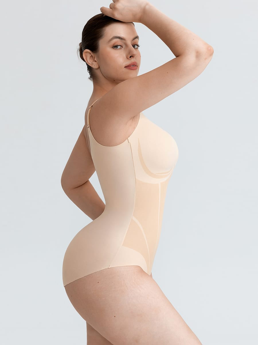 Revolutionary Liquid LYCRA™ Shaping V-Neck Bodysuit