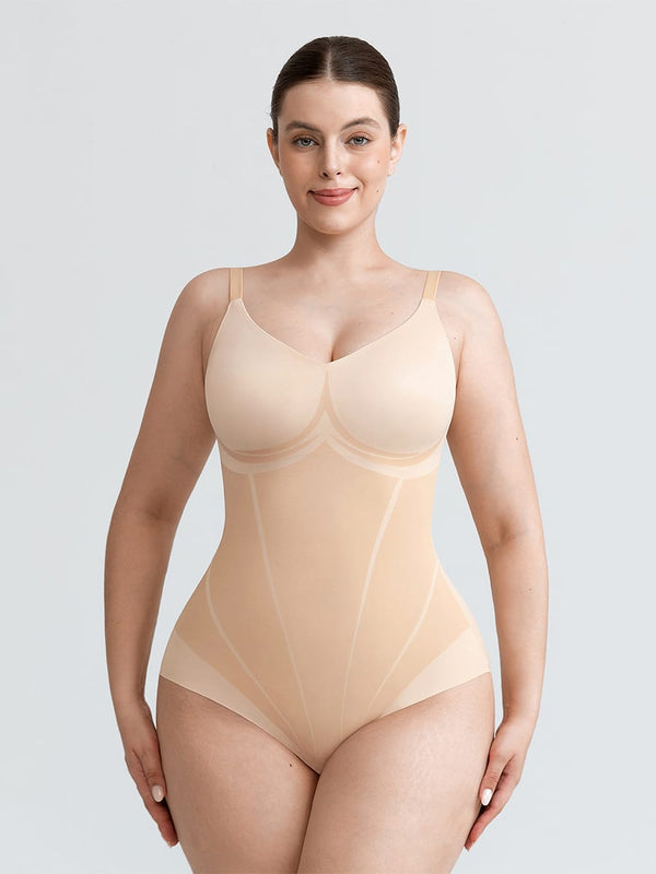 Revolutionary Liquid LYCRA™ Shaping V-Neck Bodysuit