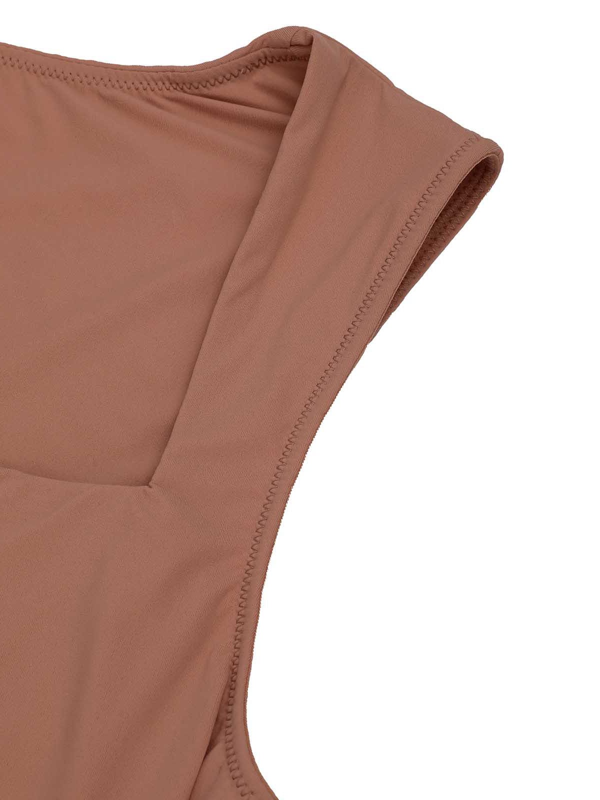 Sleek Square Neck Waist-Shaping Bodysuit