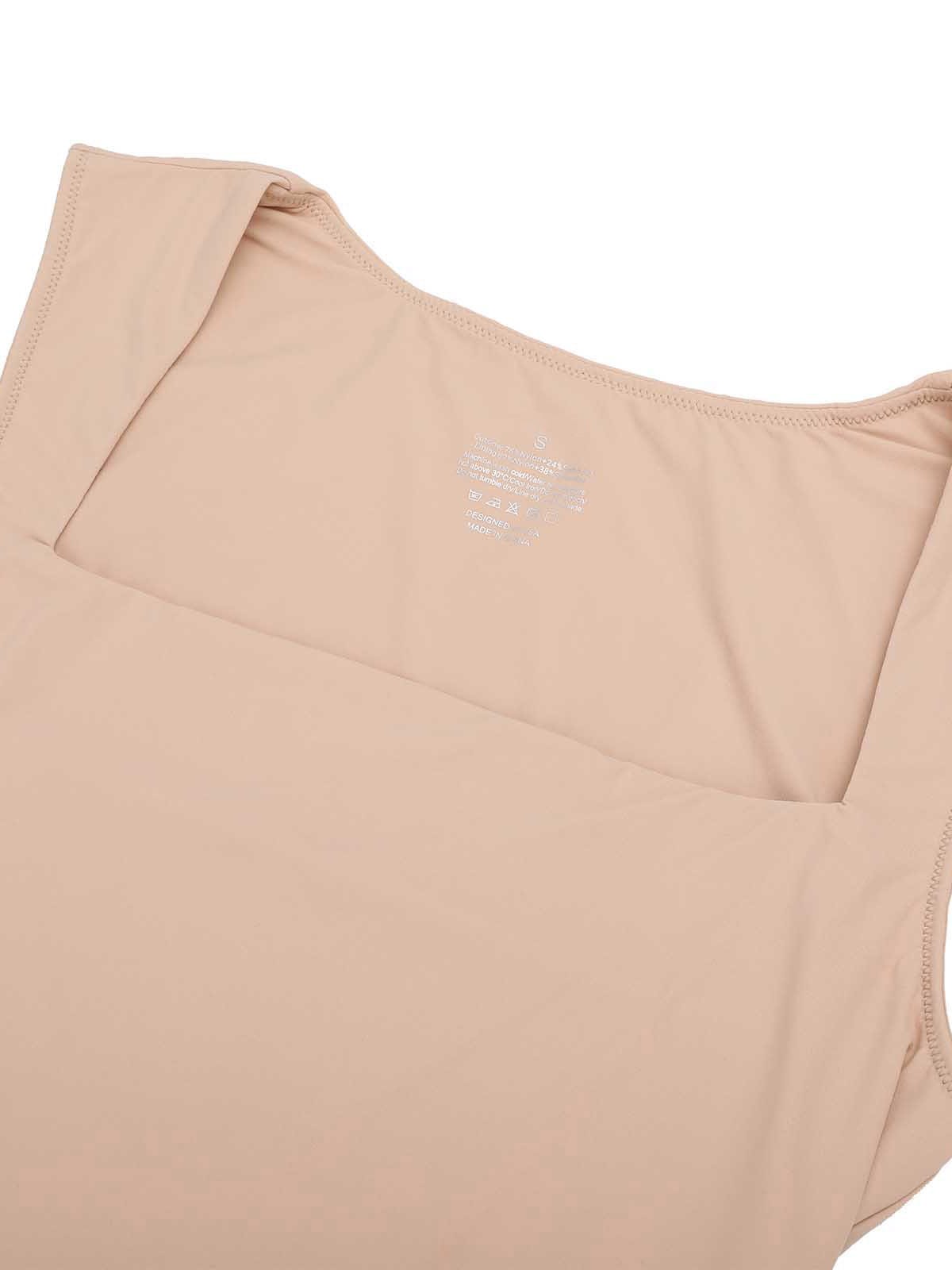 Sleek Square Neck Waist-Shaping Bodysuit