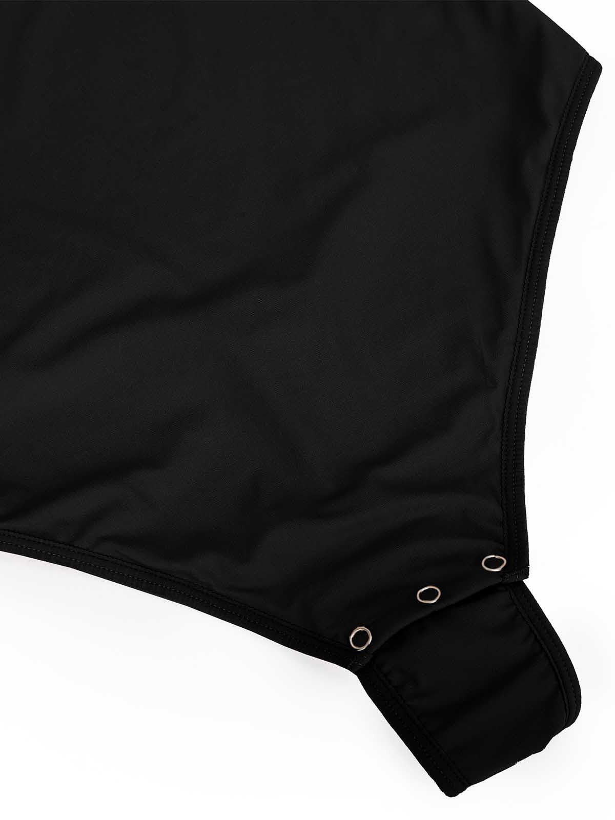 Curve-Enhancing Short Sleeve Bodysuit with Tummy Control