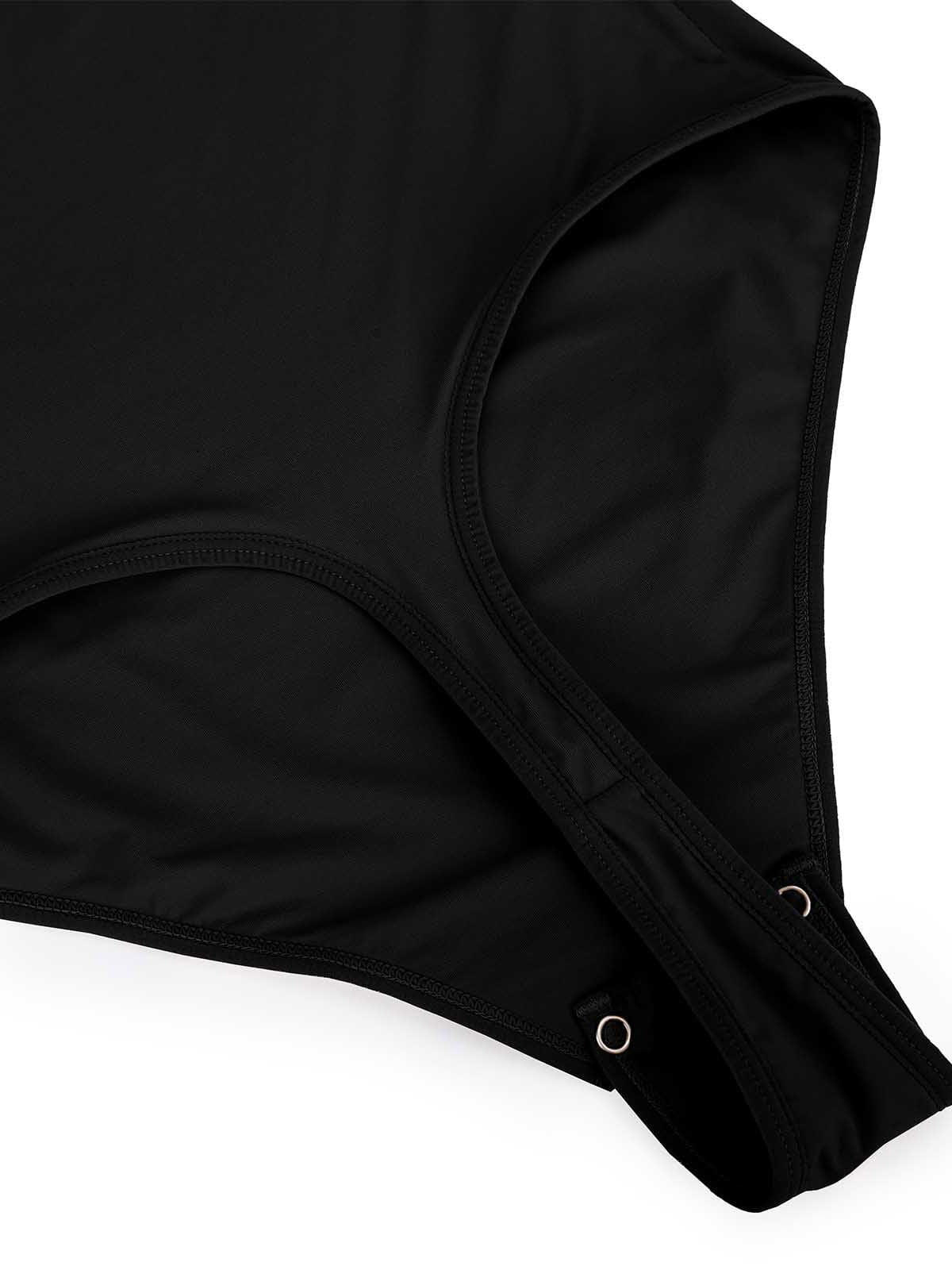 Curve-Enhancing Short Sleeve Bodysuit with Tummy Control