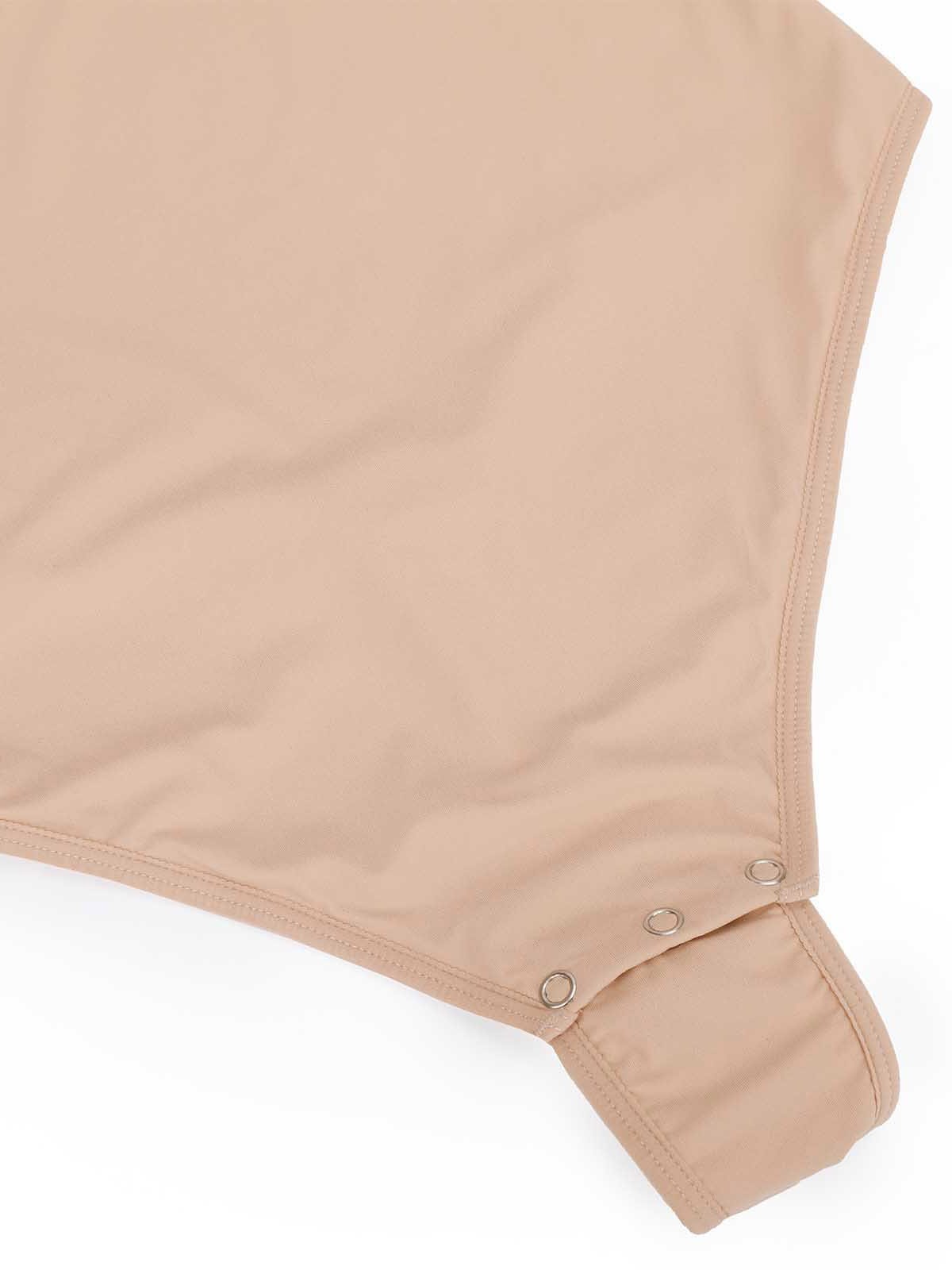 Curve-Enhancing Short Sleeve Bodysuit with Tummy Control
