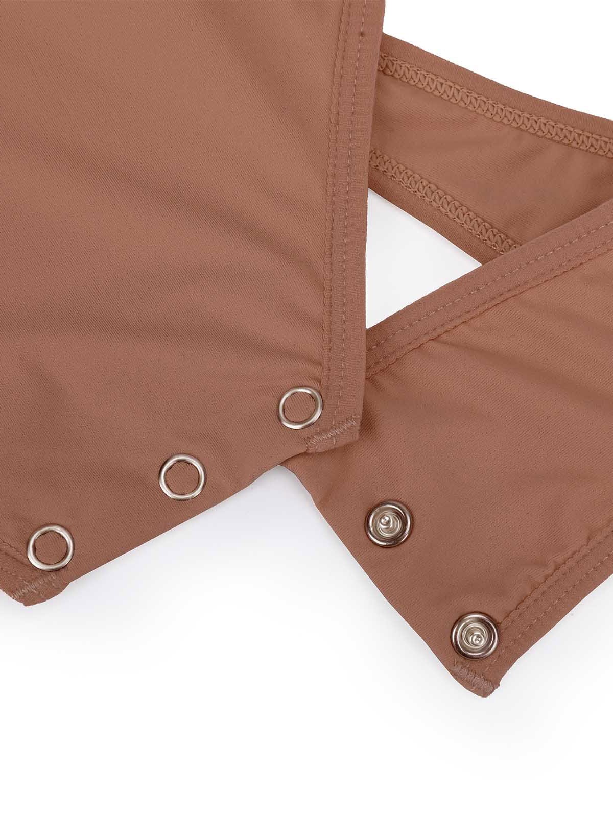 Curve-Enhancing Short Sleeve Bodysuit with Tummy Control