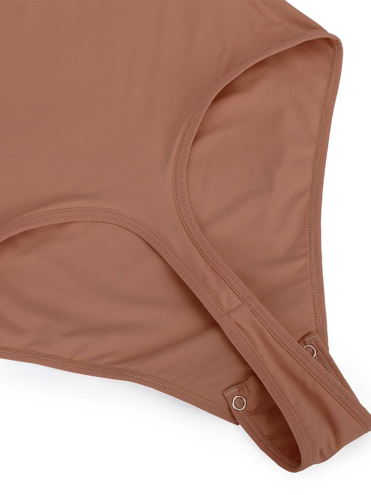 Curve-Enhancing Short Sleeve Bodysuit with Tummy Control