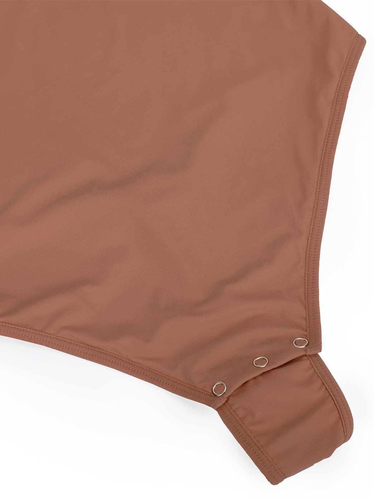 Curve-Enhancing Short Sleeve Bodysuit with Tummy Control