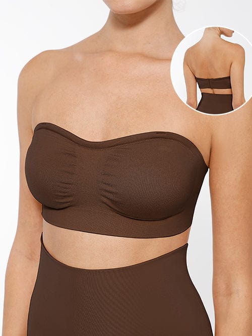 Seamless Strapless Bra with Removable Cups - Ultimate Comfort & Support