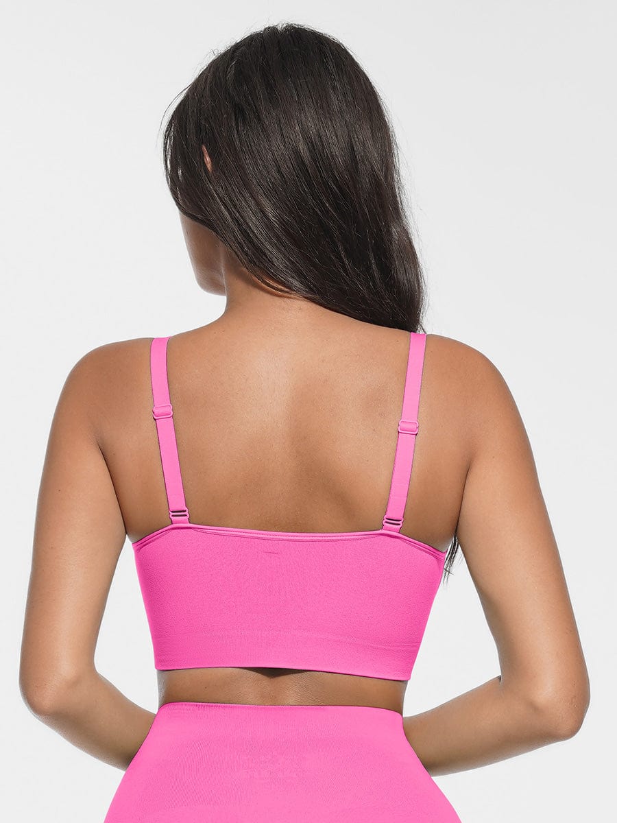 Seamless Scoop Neck Bralette with Smooth Back Support