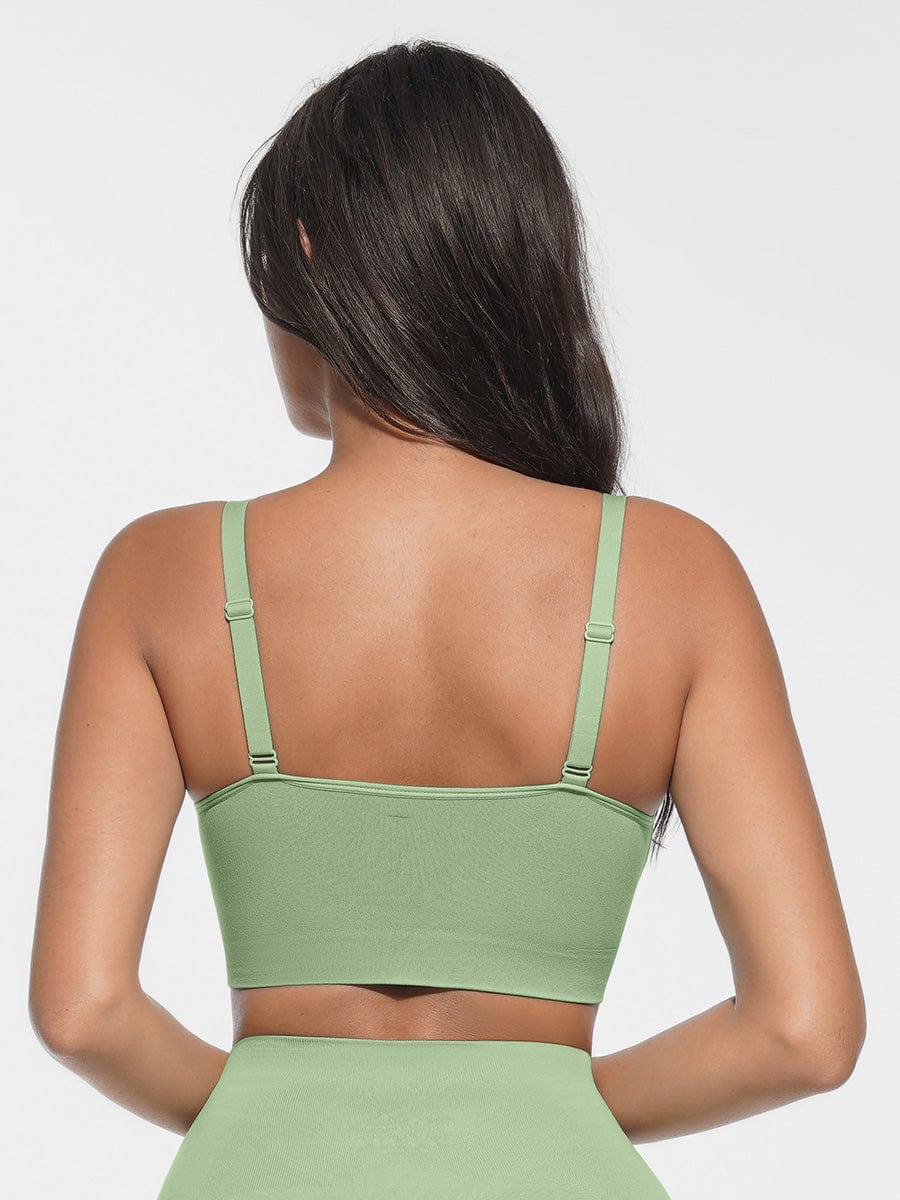 Seamless Scoop Neck Bralette with Smooth Back Support