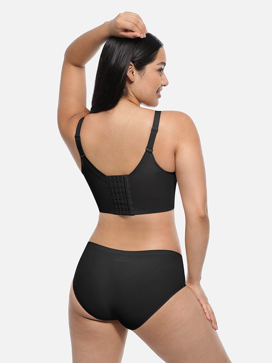 Black Sculpting Push-Up Bra - Full Coverage & Fat Smoothing
