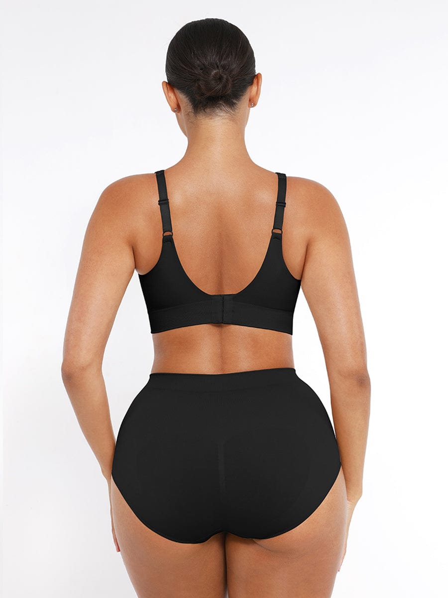 Wireless Seamless Support Bra with Adjustable Straps