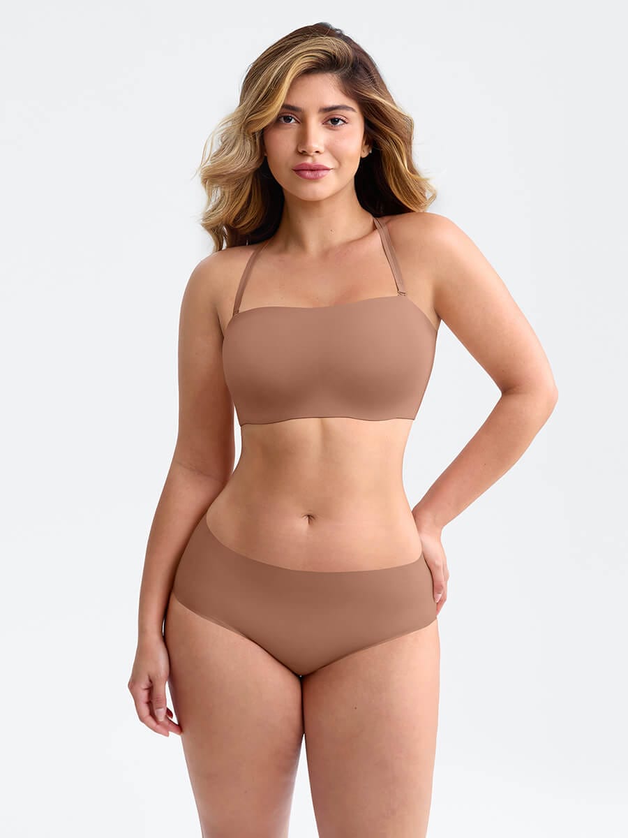 FeelSoft Strapless Anti-Slip Bandeau Bra with Molded Cup Comfort