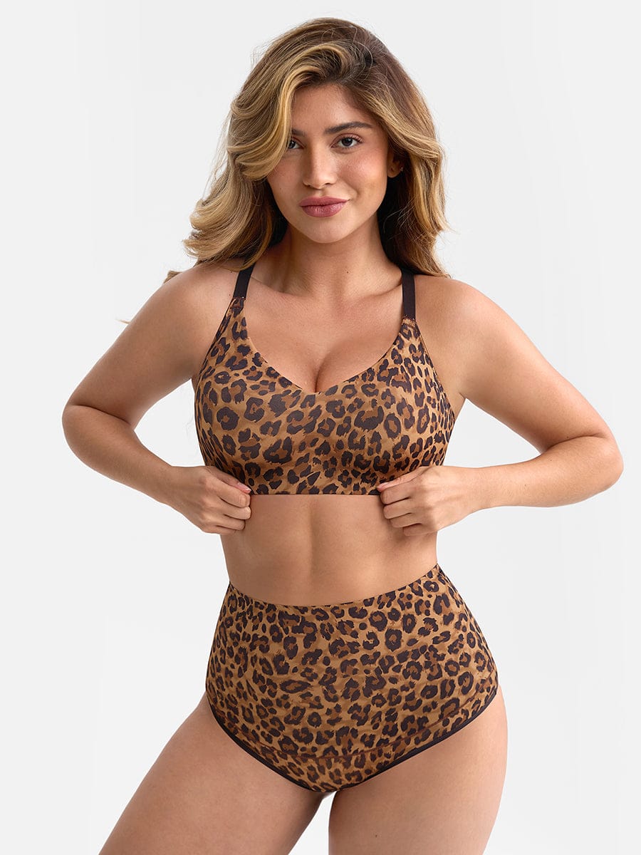 Seamless V-Neck Comfort Bralette with Adjustable Straps