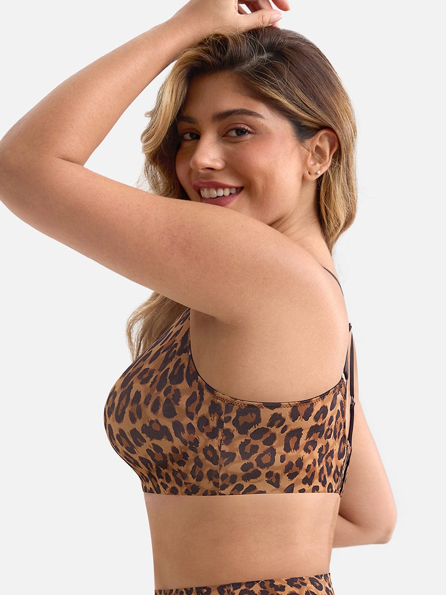 Seamless V-Neck Comfort Bralette with Adjustable Straps