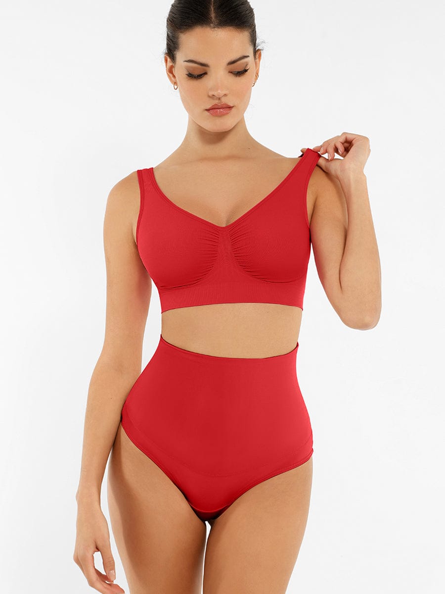 Seamless Bust Enhancing Comfort Bra with Supportive Back