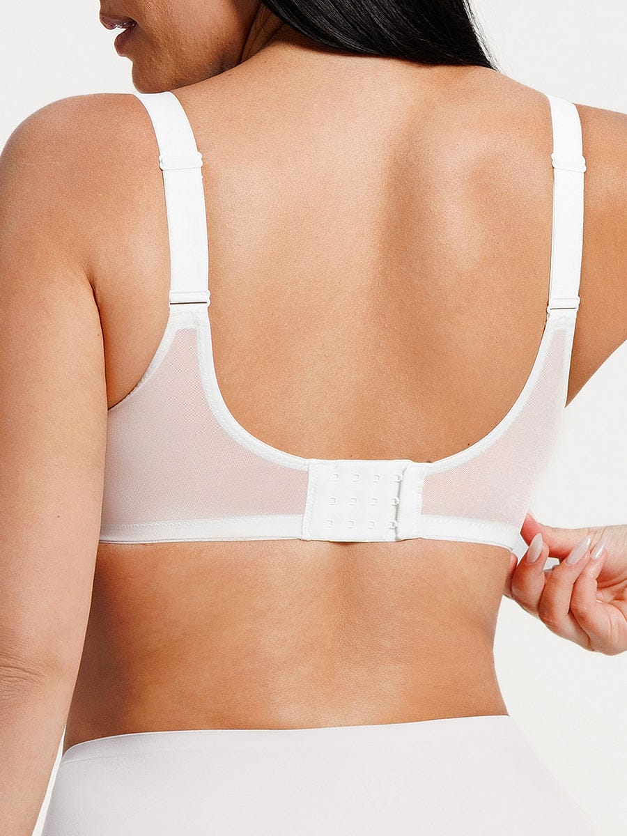 Full Coverage Lace Minimizer Bra with Seamless Back Support