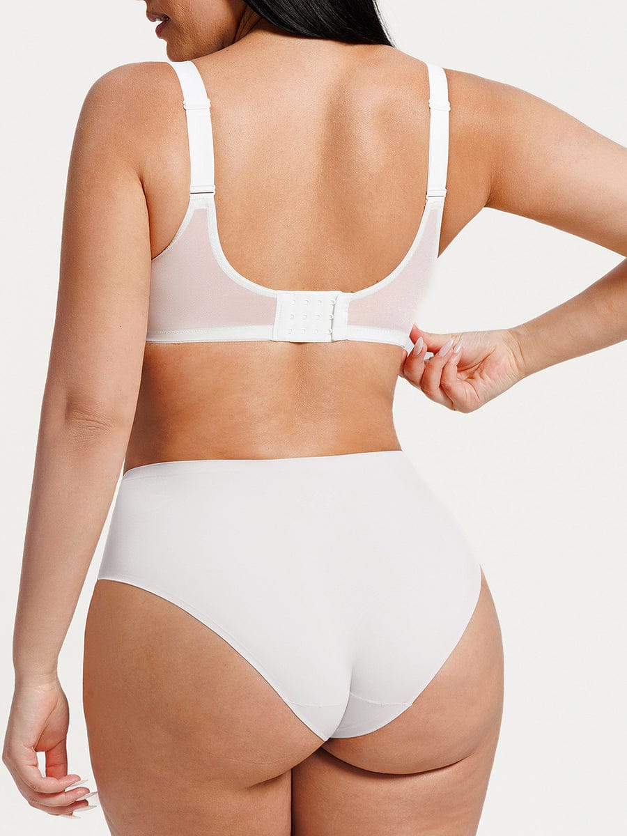 Full Coverage Lace Minimizer Bra with Seamless Back Support