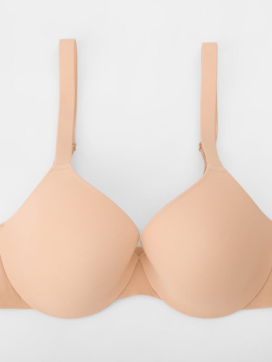 Seamless Push-Up T-Shirt Bra with Adjustable Straps