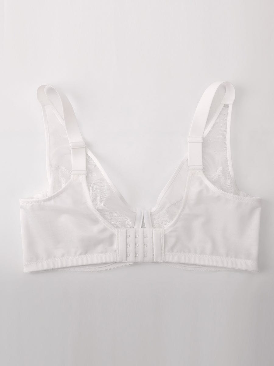 Full Coverage Lace Minimizer Bra with Seamless Back Support