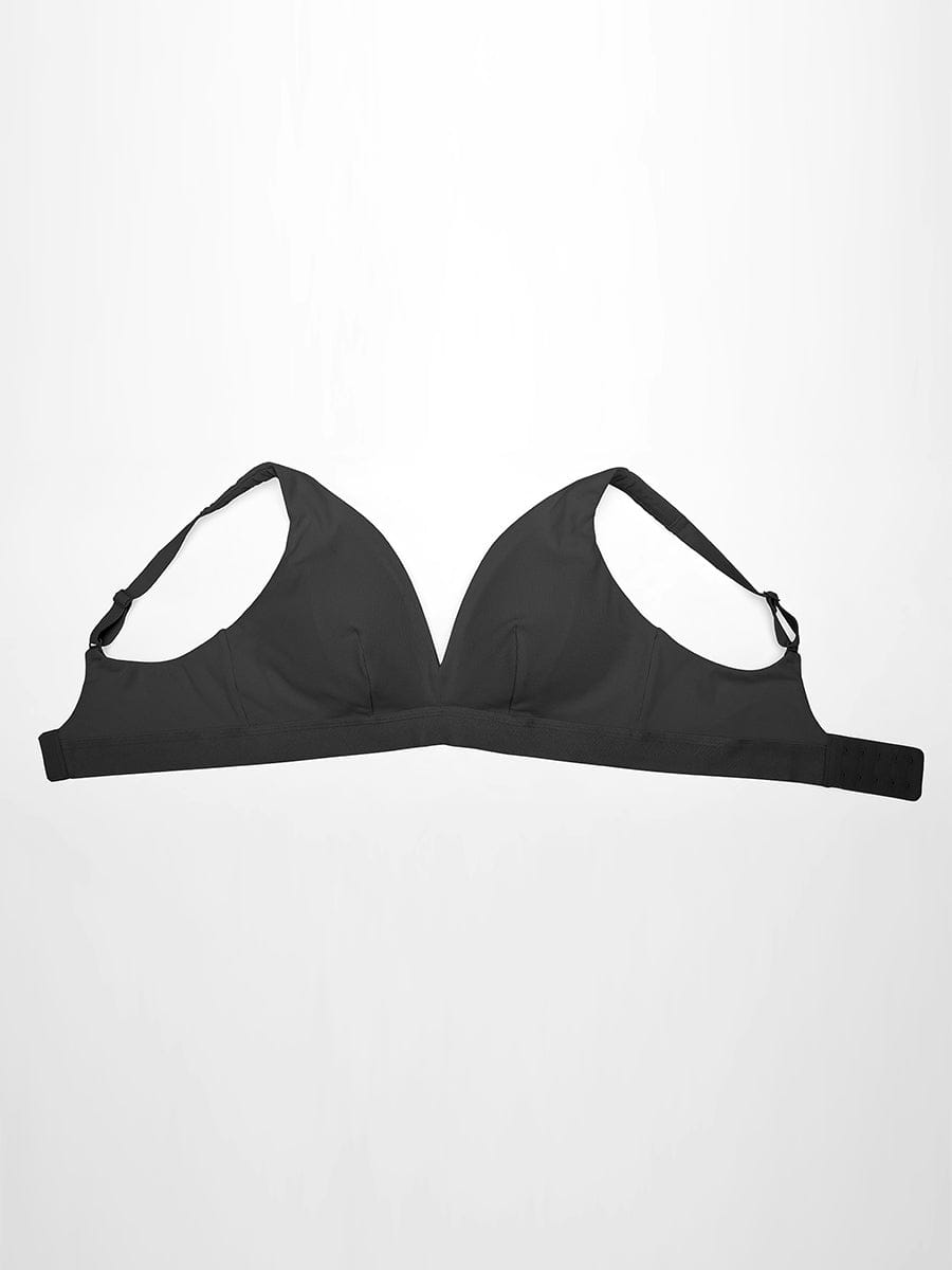 Deep V Neck Ribbed Modal Bralette with Removable Pads for Everyday Comfort