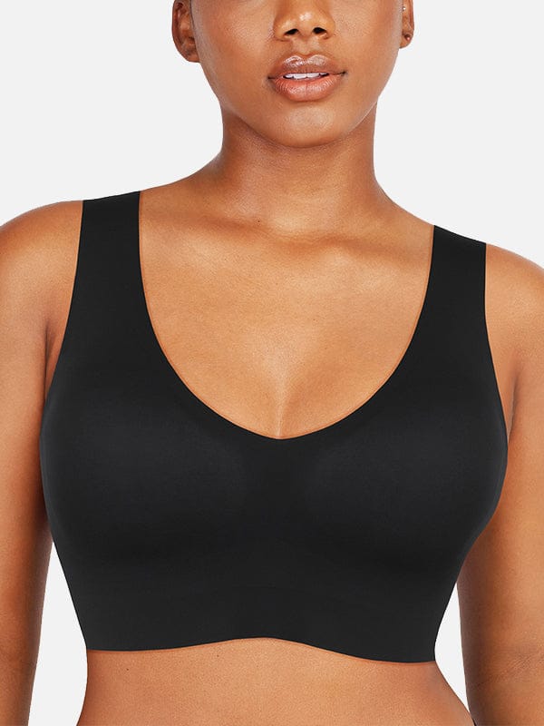 Seamless V-Neck Support Bra Tank Top - Comfort Redefined