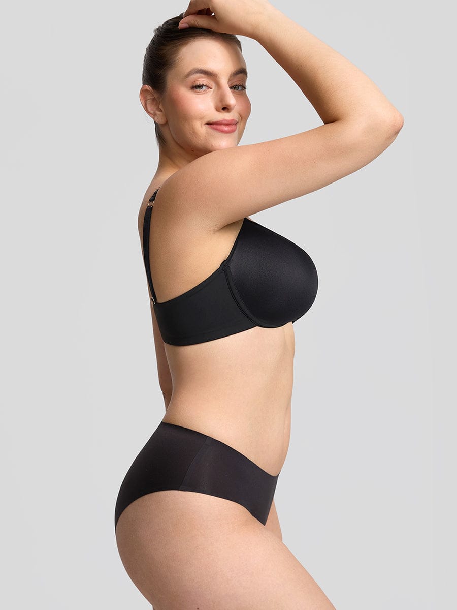 Invisible Memory Foam Demi T-Shirt Bra with Underwire Support
