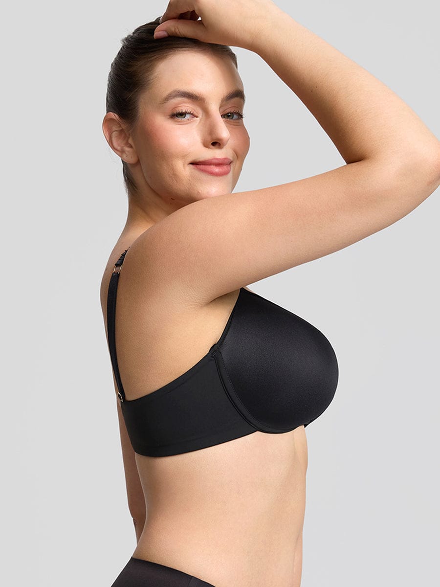 Invisible Memory Foam Demi T-Shirt Bra with Underwire Support