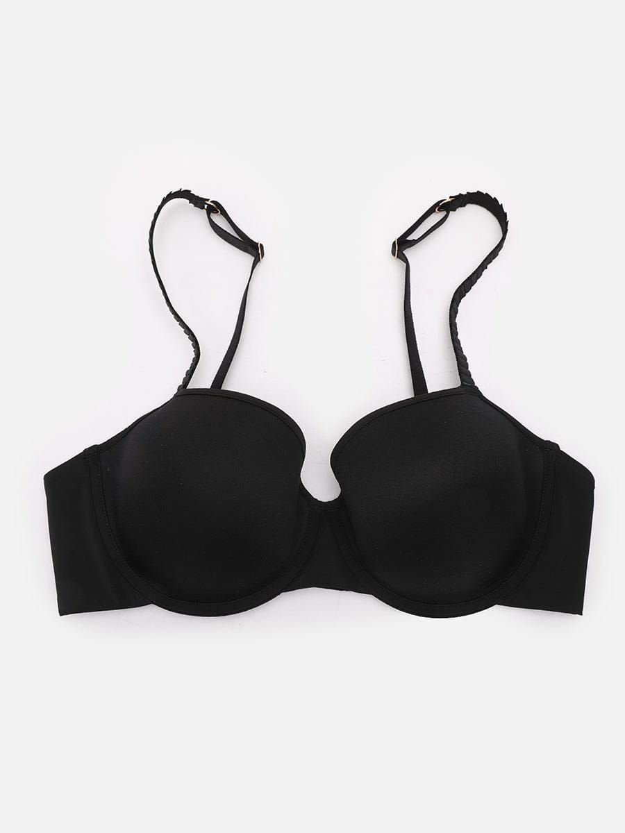 Invisible Memory Foam Demi T-Shirt Bra with Underwire Support