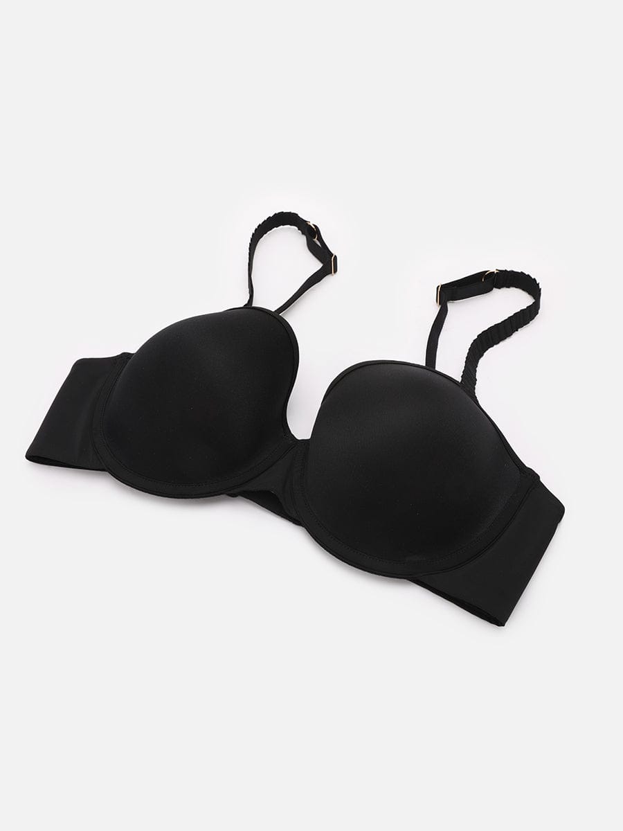 Invisible Memory Foam Demi T-Shirt Bra with Underwire Support