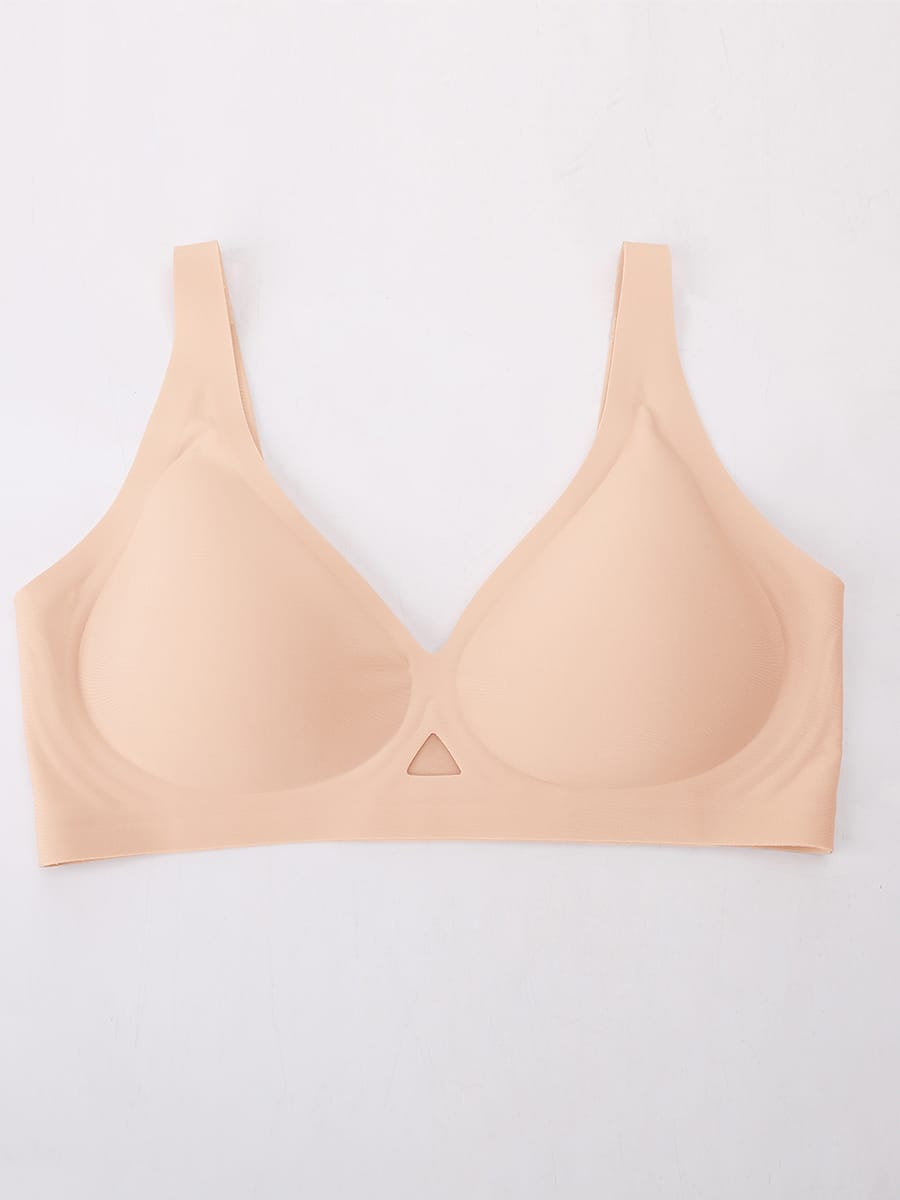 Seamless Jelly Support Wireless Bra for Full-Bust Comfort
