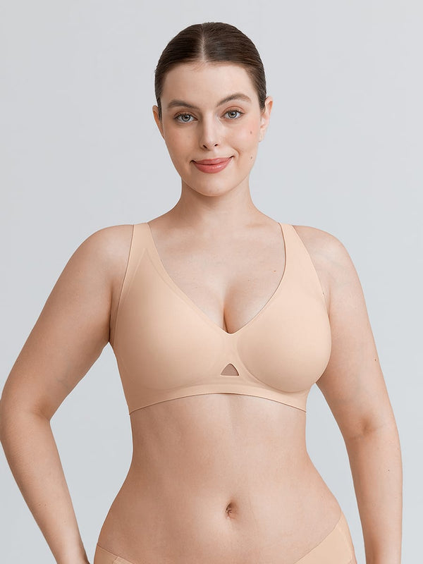 Seamless Jelly Support Wireless Bra for Full-Bust Comfort