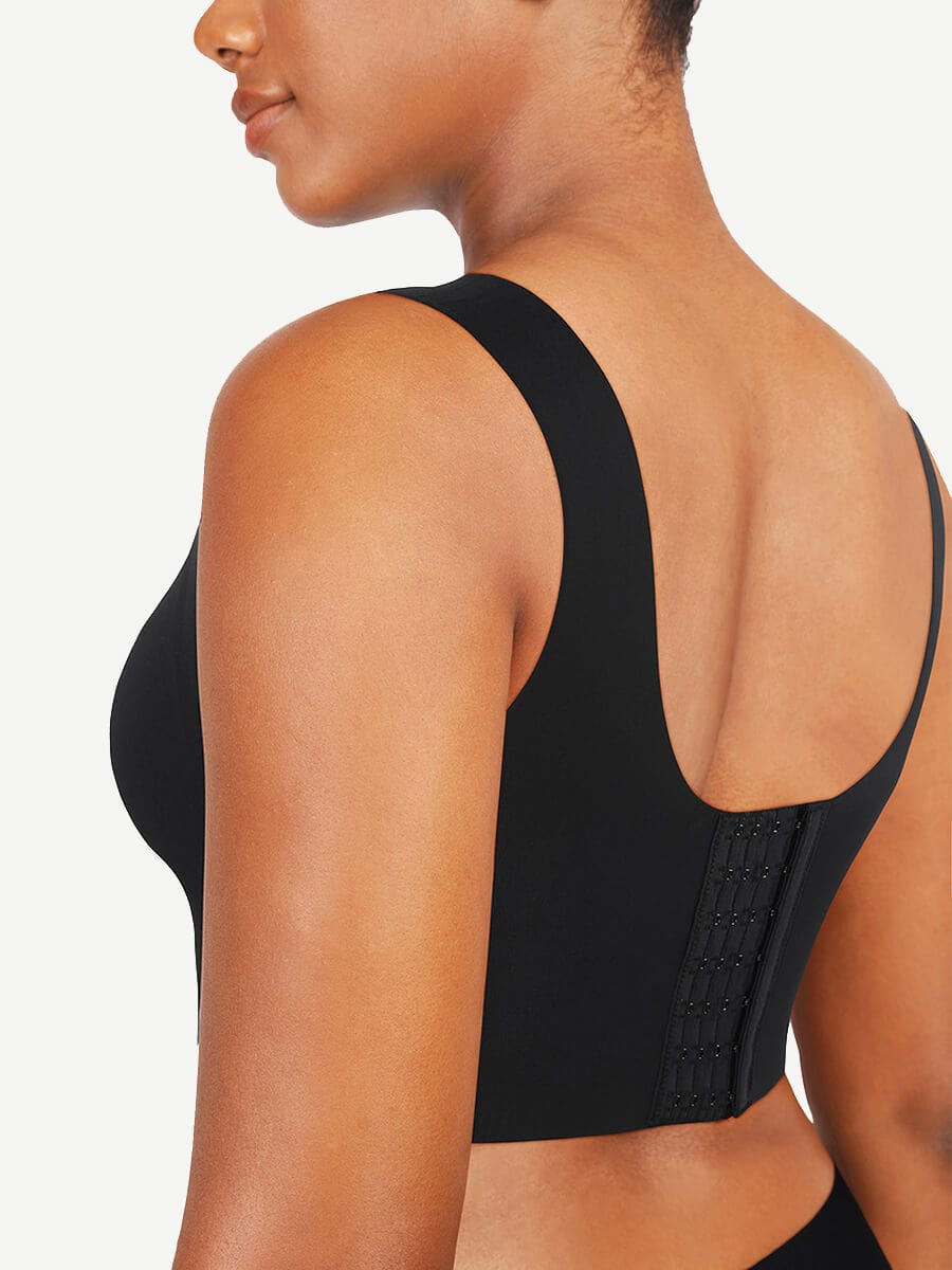 Seamless V-Neck Support Bra Tank Top - Comfort Redefined