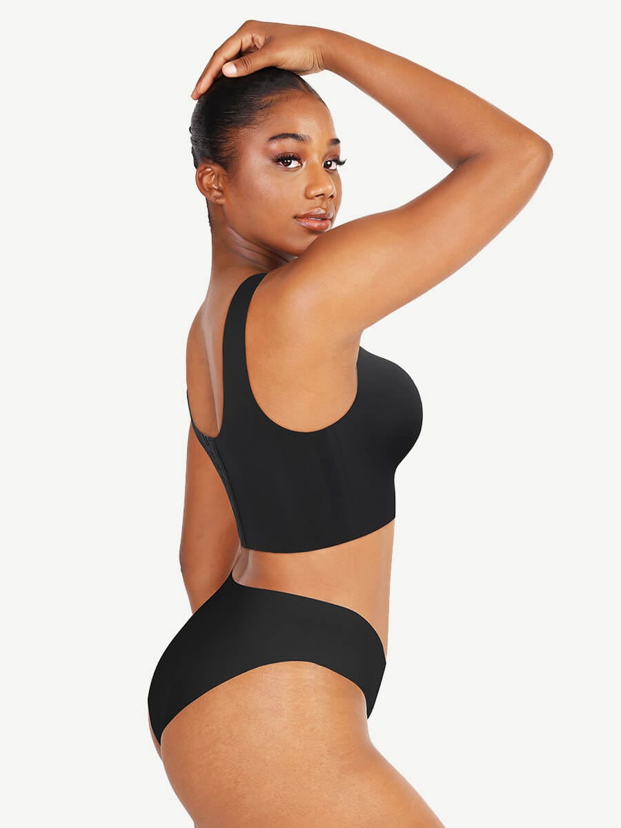Seamless V-Neck Support Bra Tank Top - Comfort Redefined