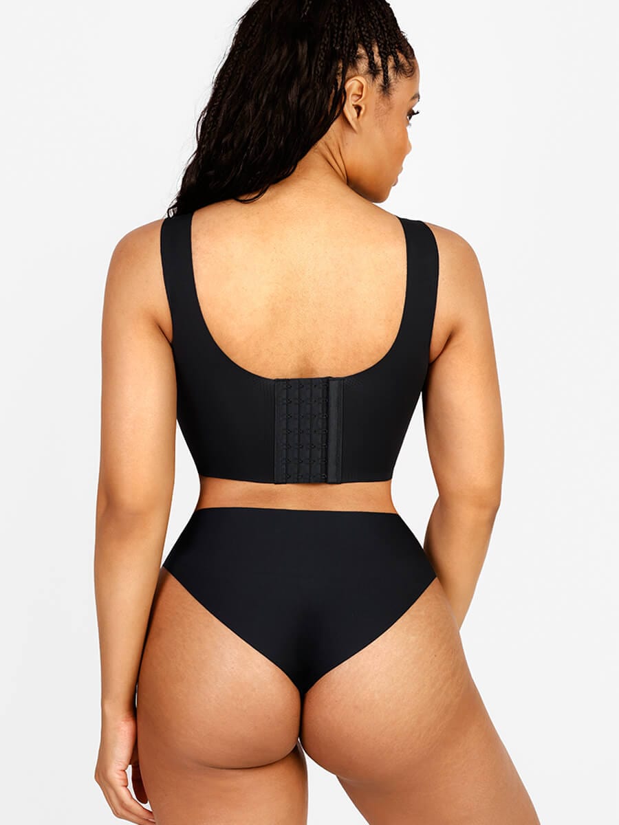 Seamless V-Neck Support Bra Tank Top - Comfort Redefined