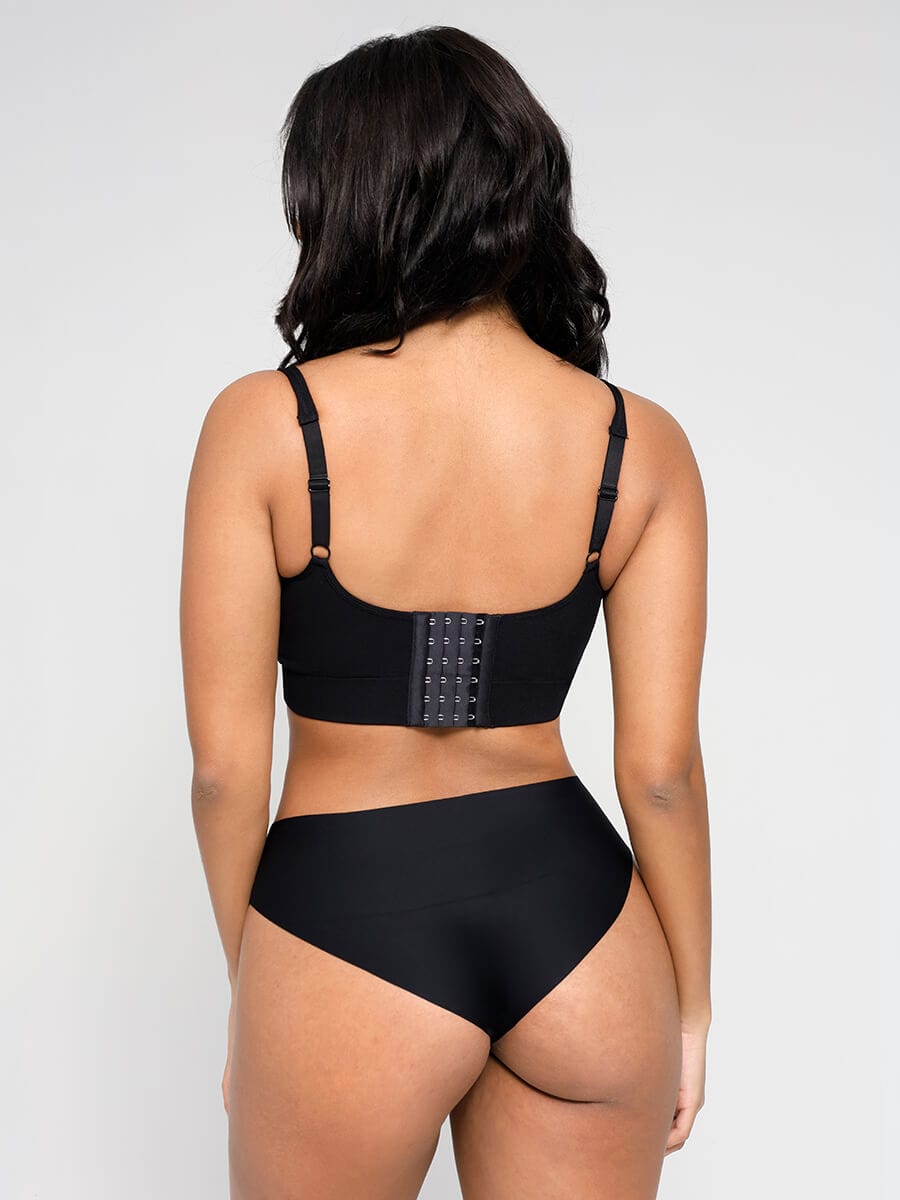 Seamless Breast Uplift Bra with Back Smoothing Support