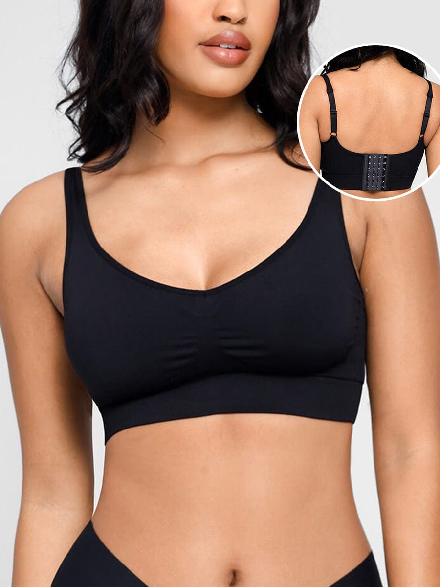 Seamless Breast Uplift Bra with Back Smoothing Support