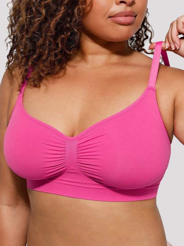 Seamless Supportive Bra with Adjustable Straps