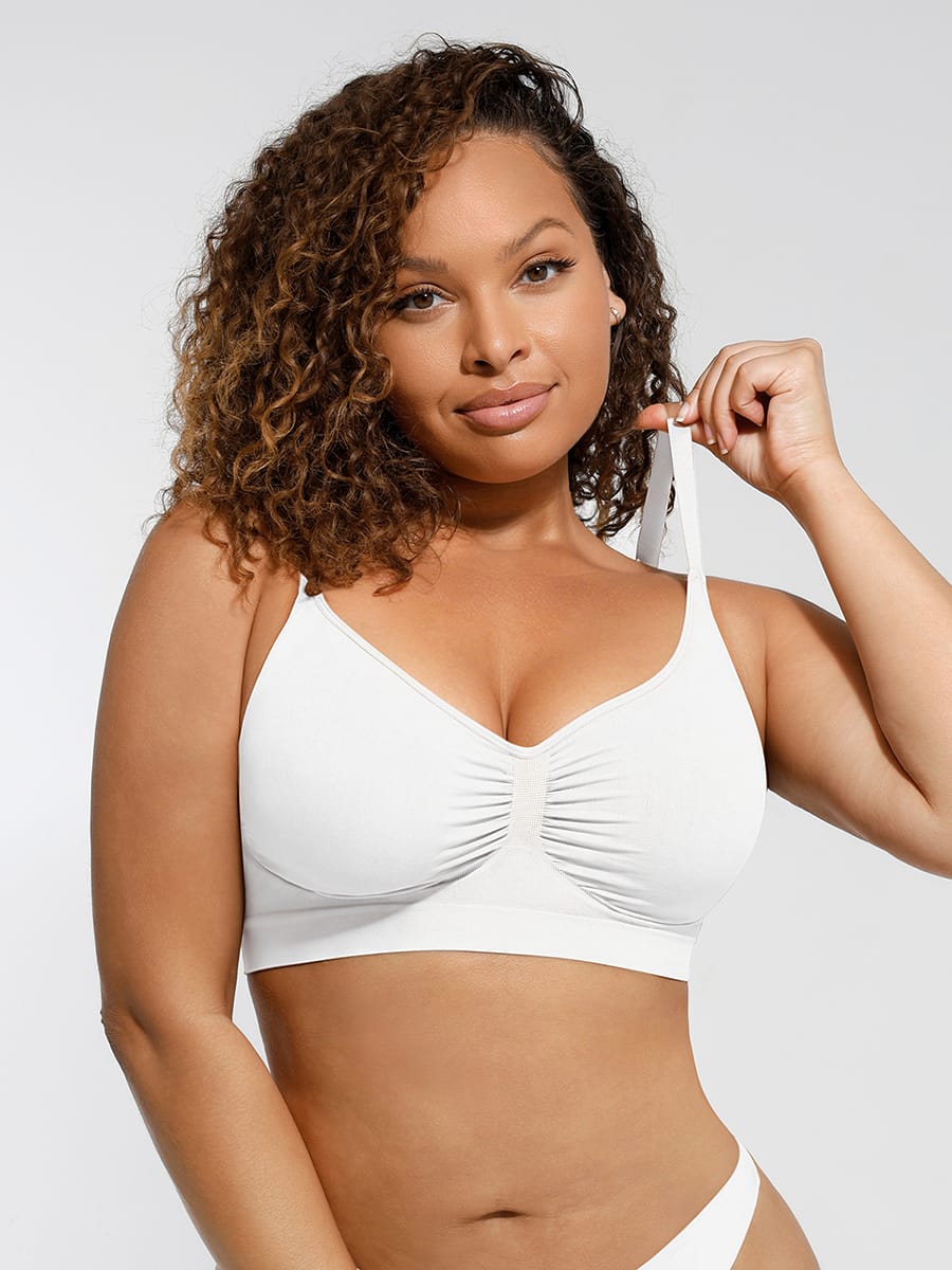 Seamless Supportive Bra with Adjustable Straps