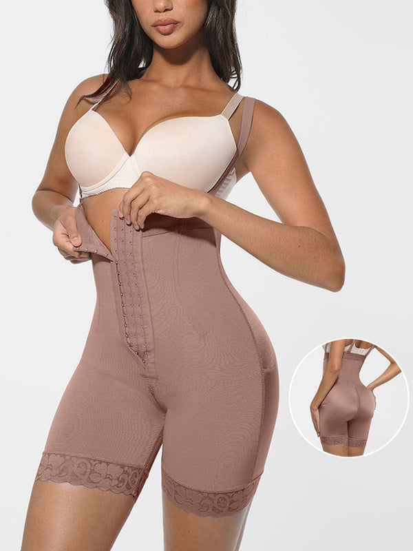 Removable Strap Hourglass Sculpting Shapewear with Steel Support