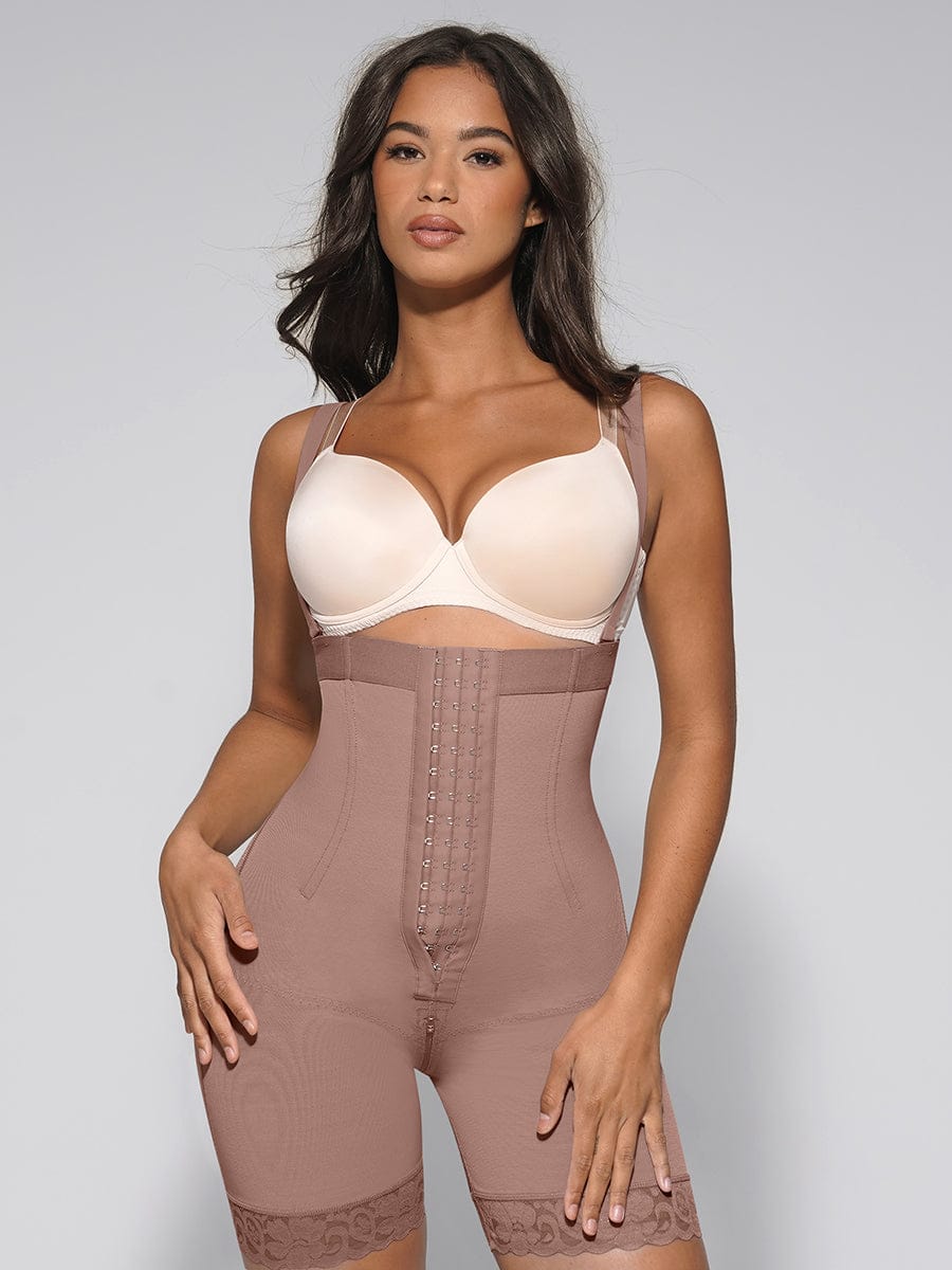 Removable Strap Hourglass Sculpting Shapewear with Steel Support