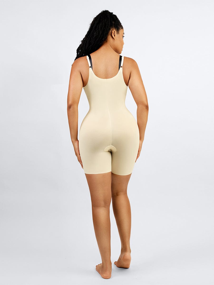 Liquid Spandex Open-Bust Mid-Thigh Shaping Boyshort