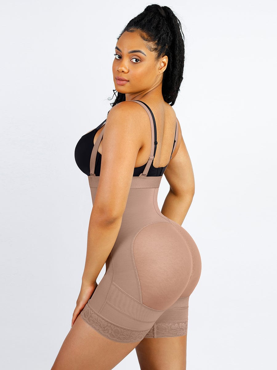 Lace Enchantment: Firm Control Latex Butt-Lifting Shapewear