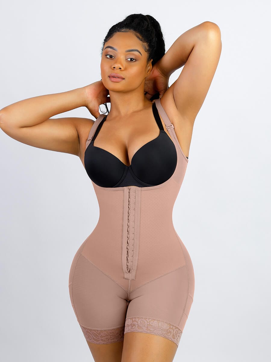 Breathable Latex Tummy Control Shapewear with Open Bust Design