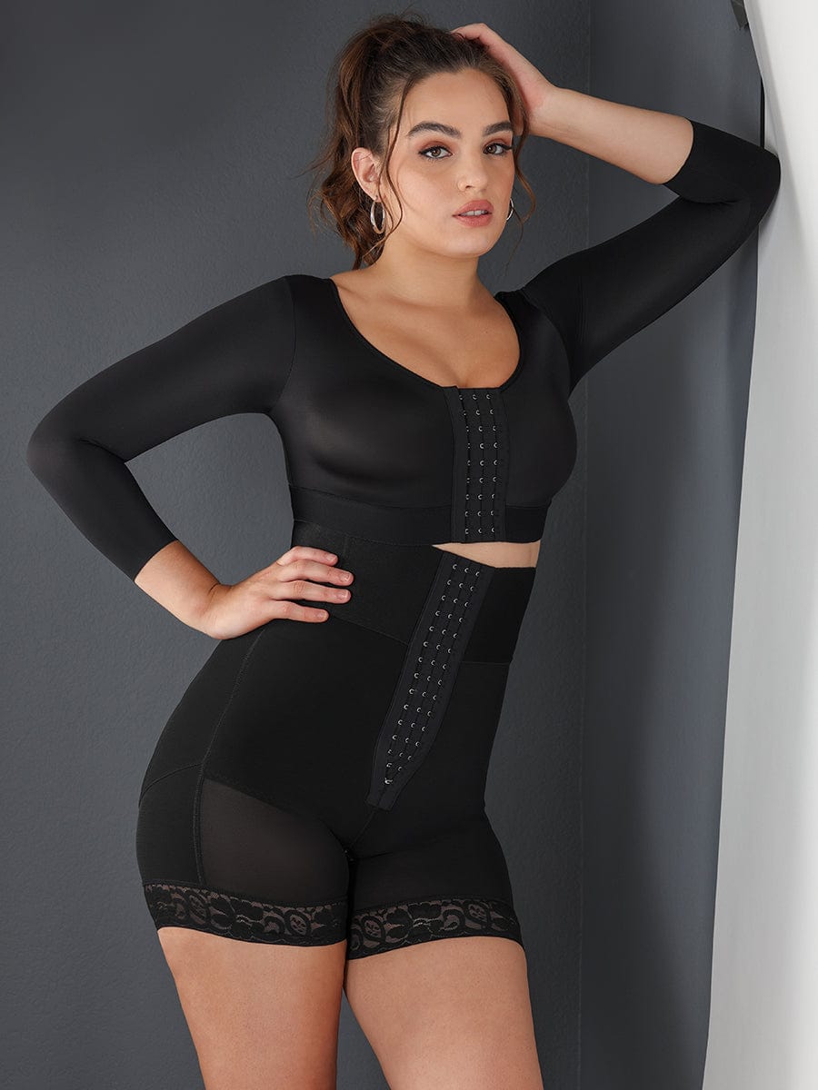Triple-Breasted High-Waist Butt Lifter Shapewear with Elastic Support