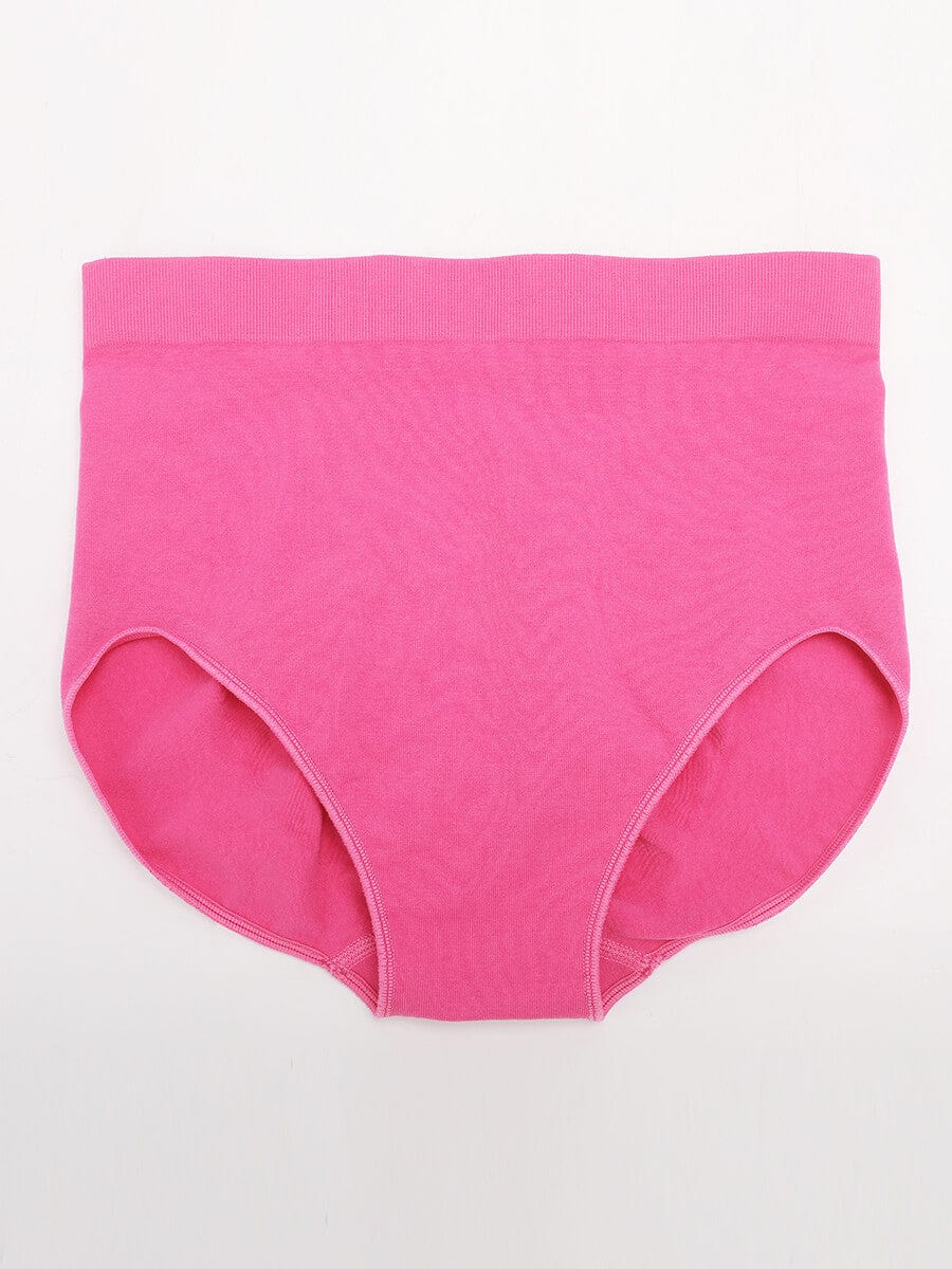 Seamless Mid-Waist Tummy Control Briefs with Antibacterial Peach-Lift
