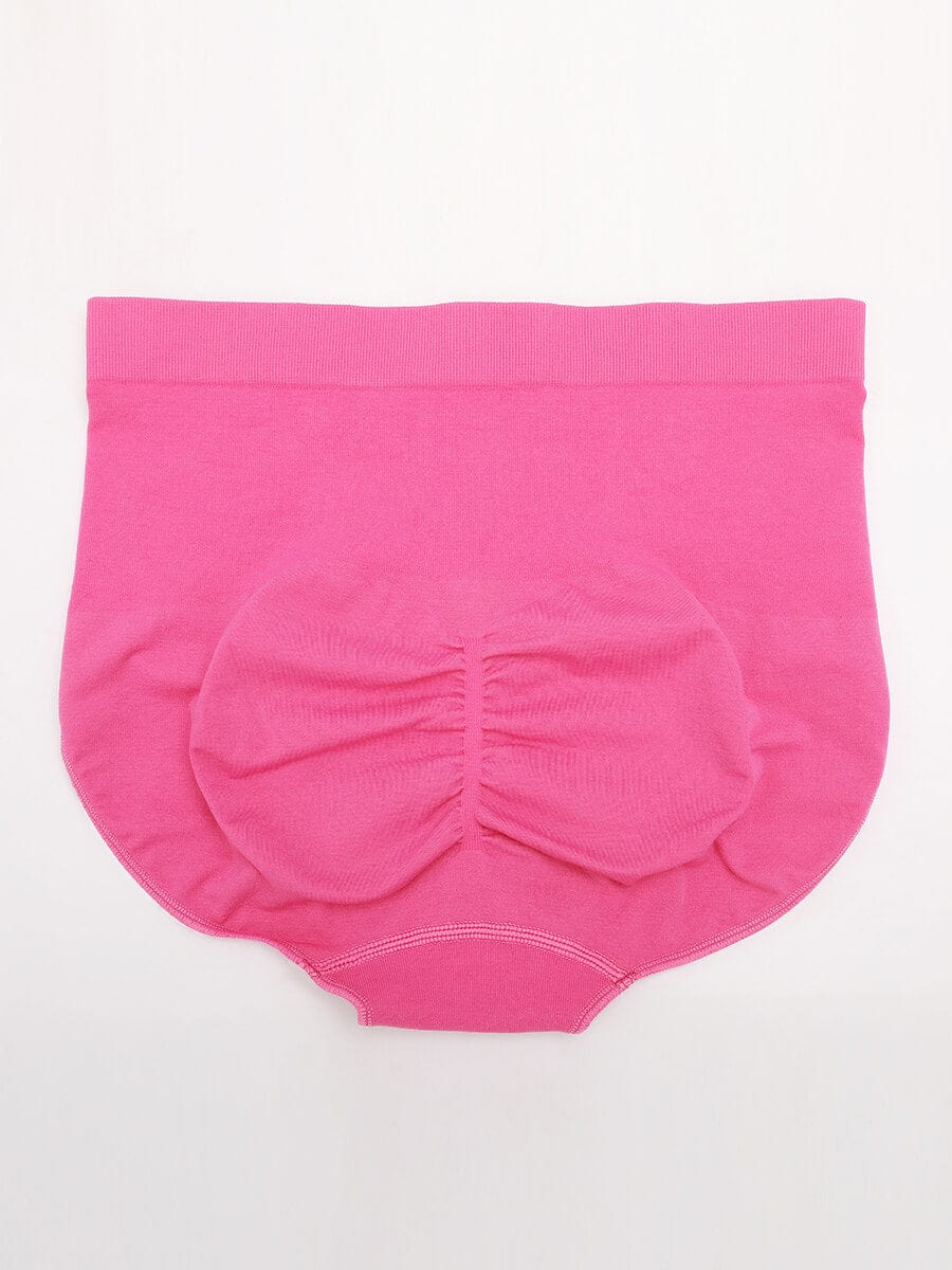 Seamless Mid-Waist Tummy Control Briefs with Antibacterial Peach-Lift