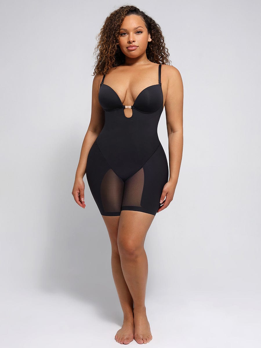 Curvaceous Confidence: Low-Back Mid-Thigh Enhancer with Removable Padding