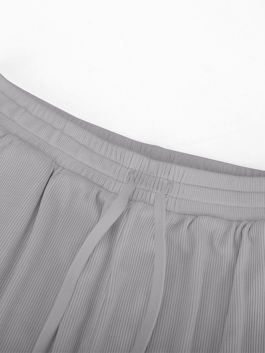 Breathable Ribbed Wide Leg Loungewear Pants
