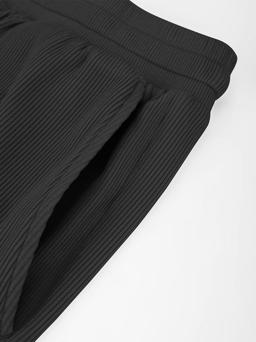 Breathable Ribbed Wide Leg Loungewear Pants
